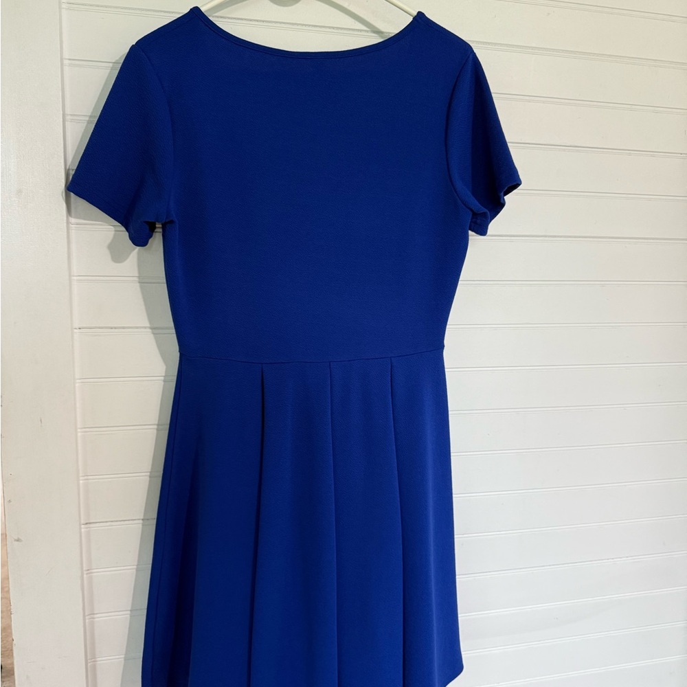 Vibrant Blue Short Sleeve Dress